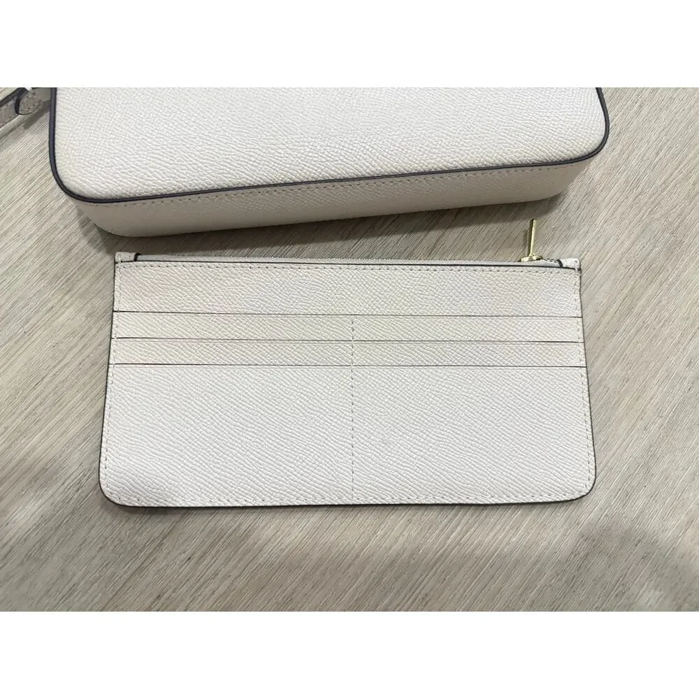 Coach Wyn Crossbody Chalk White Crossgrain Leather Bag C8439 Envelope Clutch
